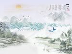           山水画  