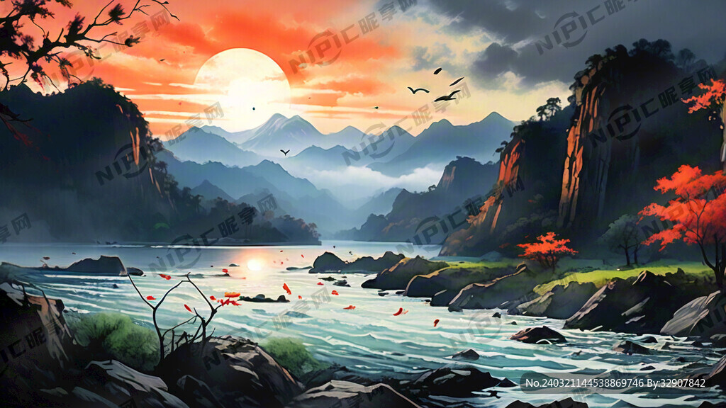 千岛湖 大构图 自然简约 晨光