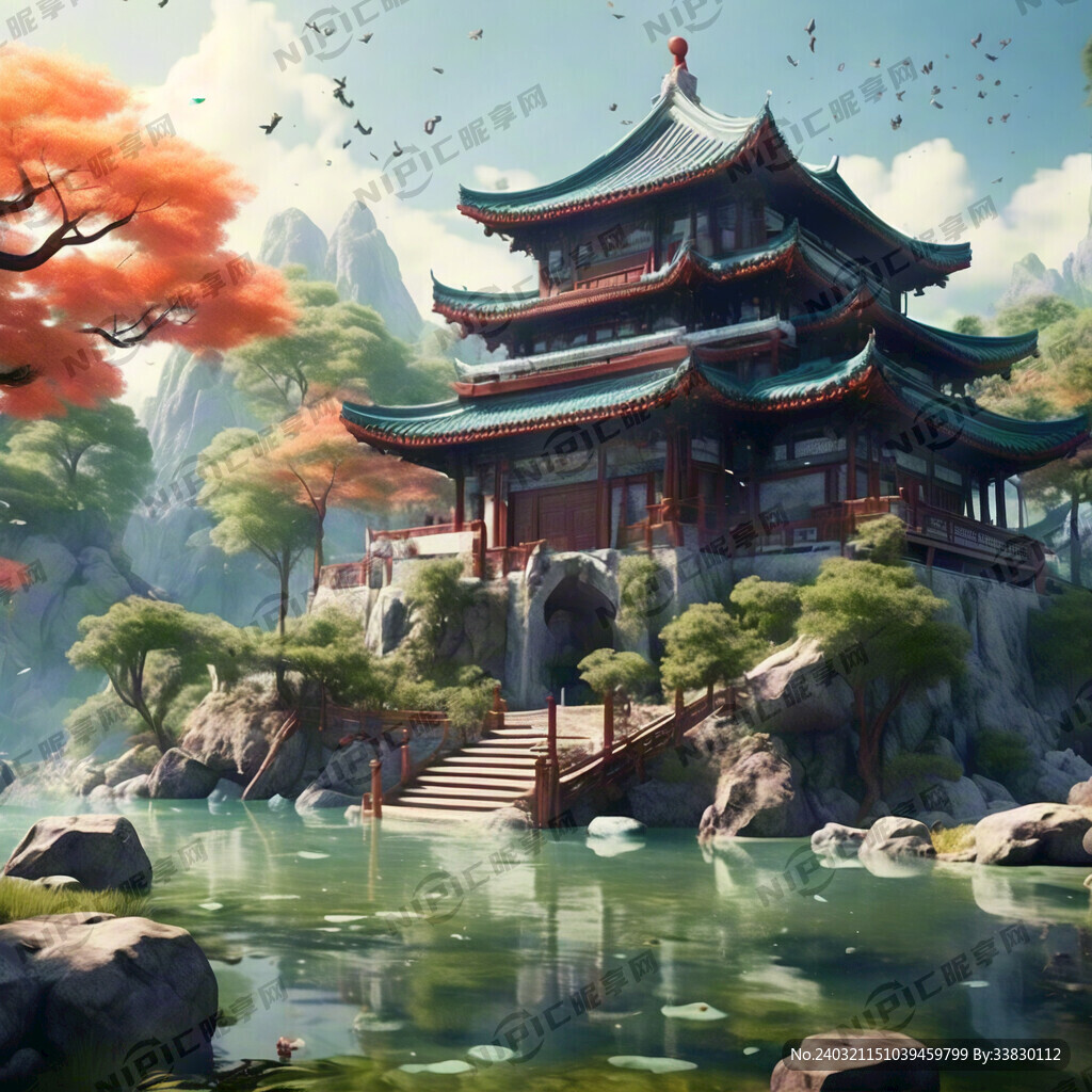游戏梦幻唯美新中式风景 超高清