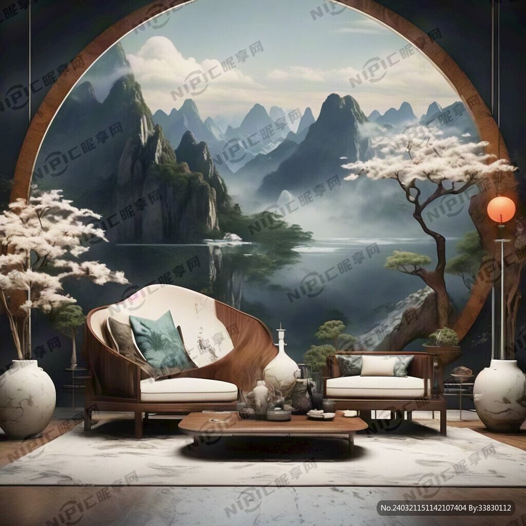 山脉唯美新中式风景 超高清 