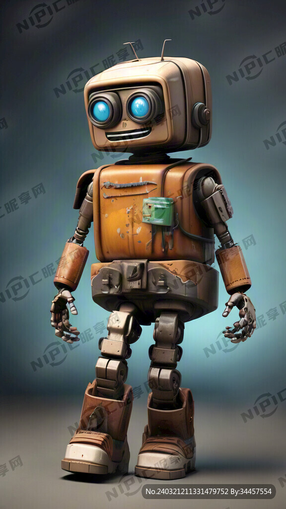 旅行机器人拖着行李箱不要背景