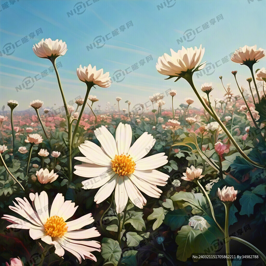 放射状 花 清新