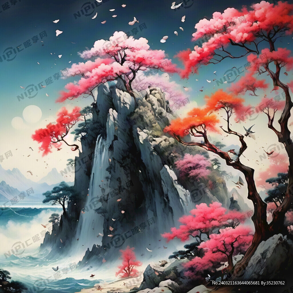 颜色白皙 唯美新中式风景