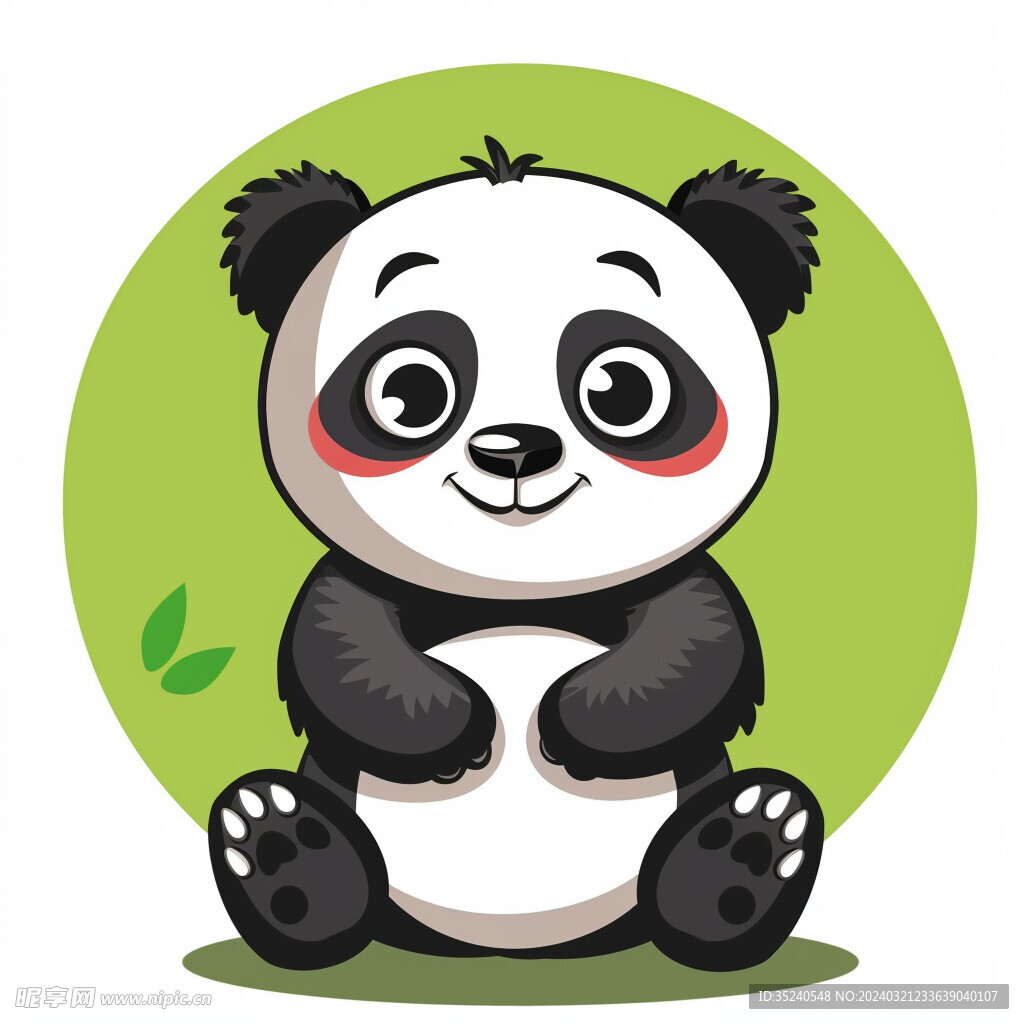 熊猫卡通形象矢量源文件