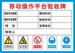 移动操作平台验收牌