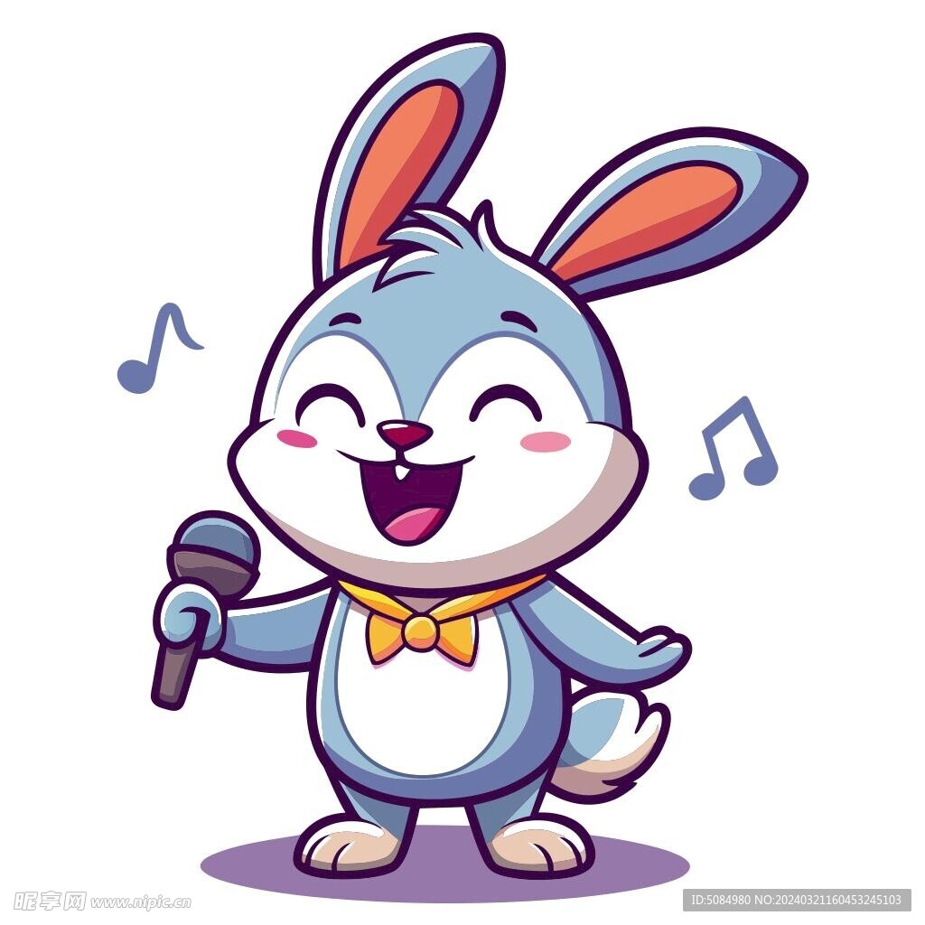 正在唱歌的兔子
