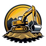 细节丰富的挖掘机 Logo 设