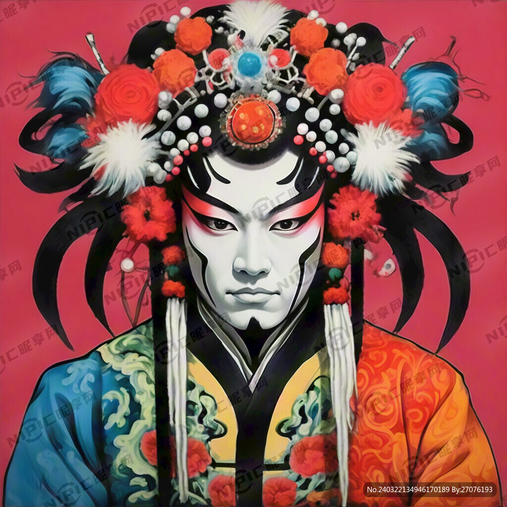 京剧脸谱 国潮风 色彩冲击力强
