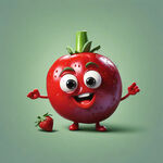 红蕃茄 葱 茄子 芹菜 青菜 卷心菜 草莓 菜篮子合成卡通标志 绿色环保