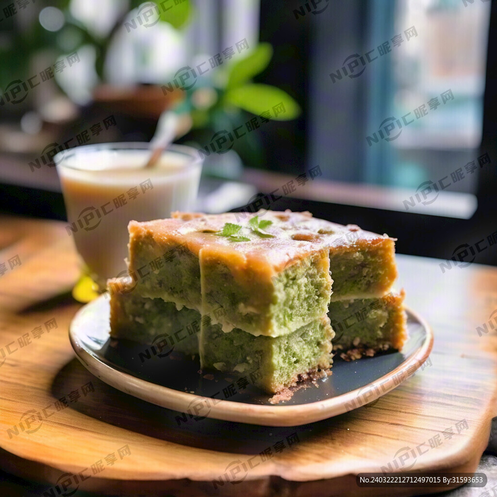芝士奶盖普洱茶 豆沙糕