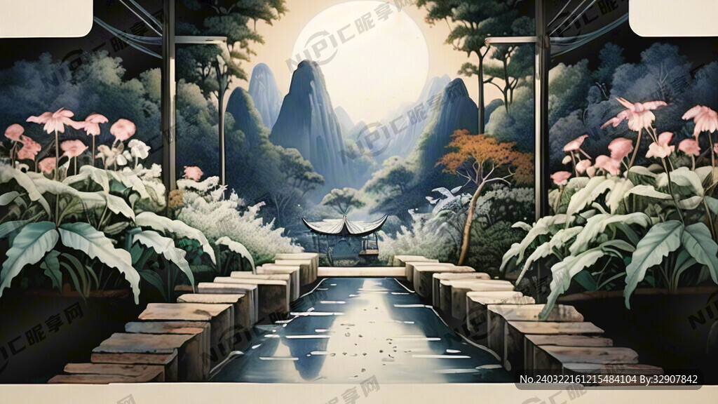 东方意境 茶园风光