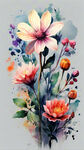 花，水彩，清新