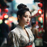 美女，剪影，婀娜多姿