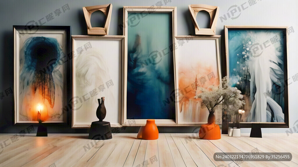 多个简约画框