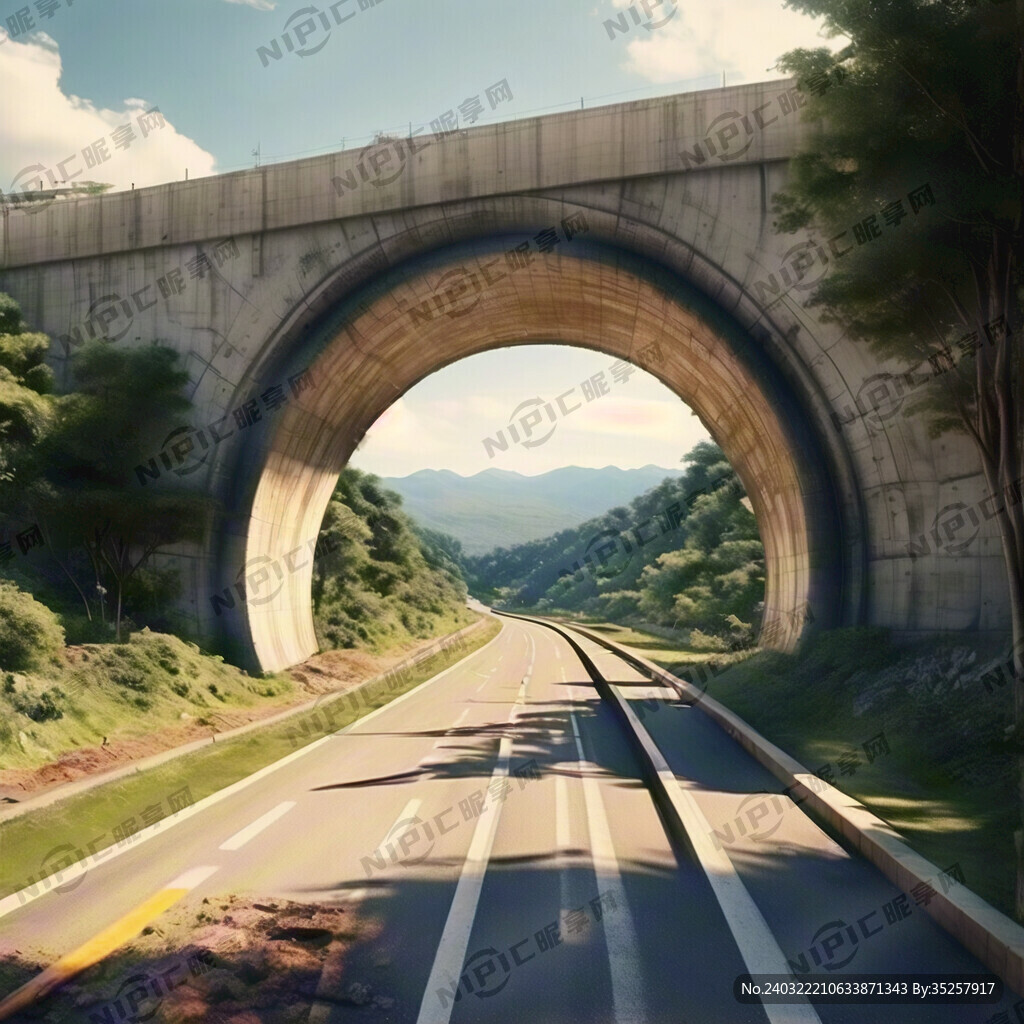 二级公路隧道效果图
