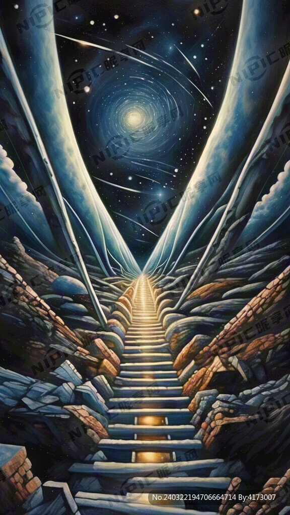 很多线条 通向头顶的星空