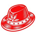 剪纸风格的帽子