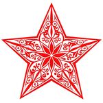 剪纸风格的装饰星星