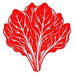 剪纸风格的菠菜