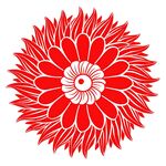 剪纸风格的海葵