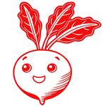 剪纸风格的萝卜
