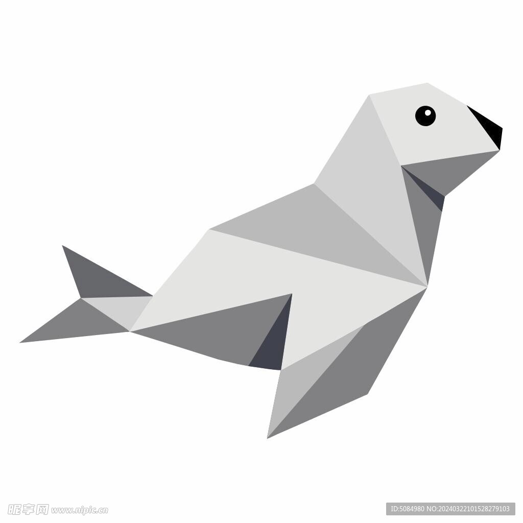 折纸设计的海豹