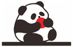 卡通简笔画熊猫国宝