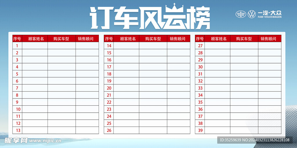 订车风云榜