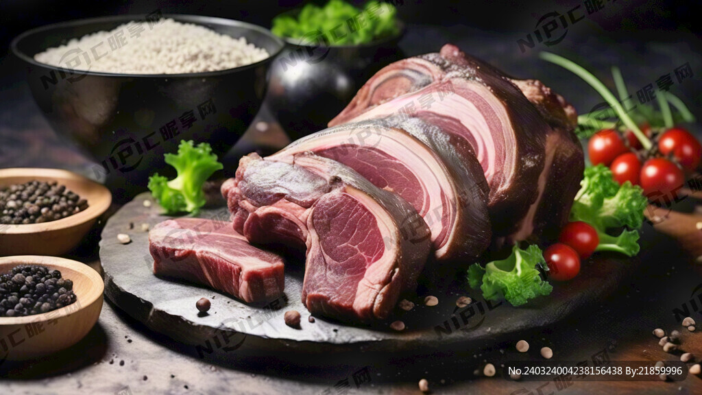 黑猪腿肉 让人有食欲 颜色红润