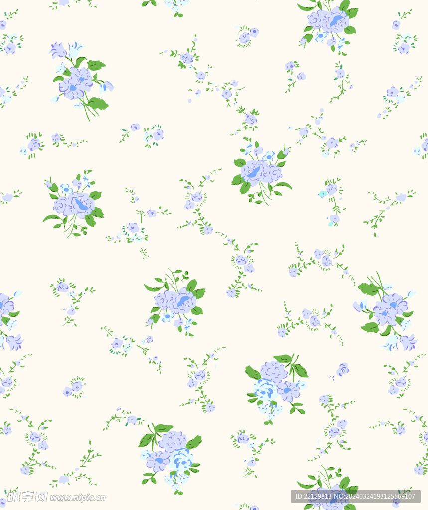 紫色碎花