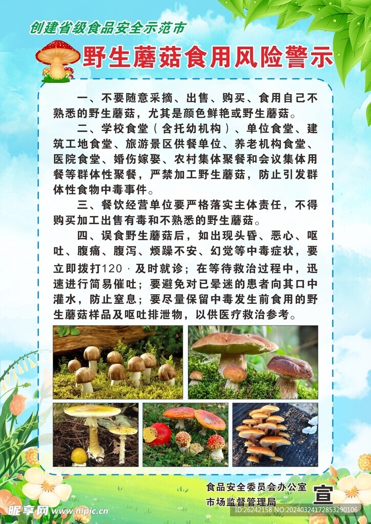 野生蘑菇食用风险警示
