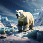 梦幻冰川与北极熊