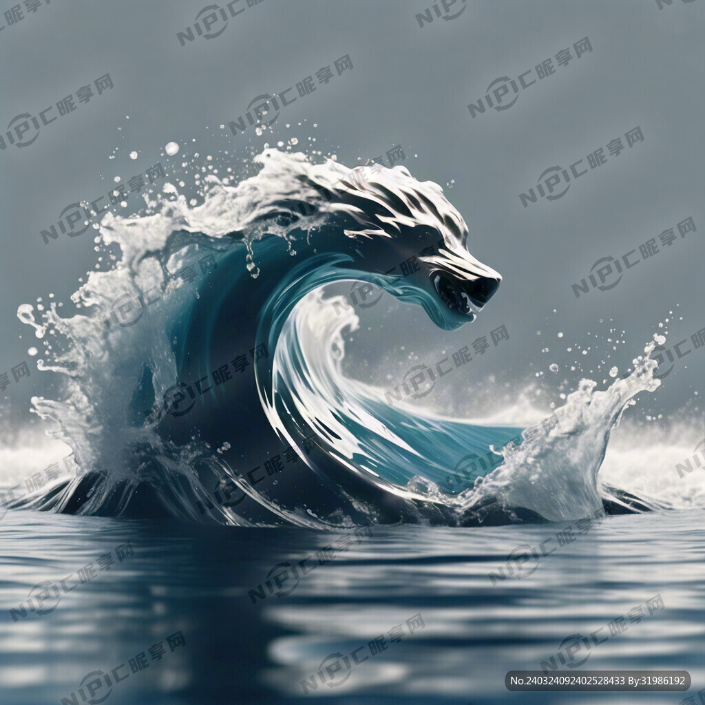 浪花 体育 简约 标志
