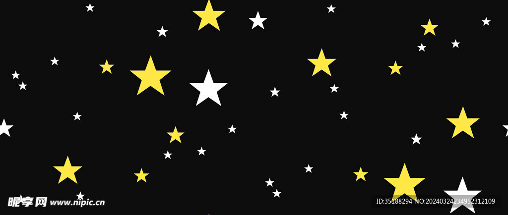 星星 数码印花