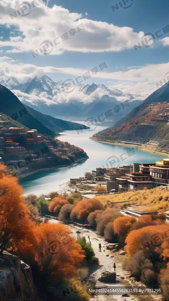 西藏美景 直播背景 简单明了