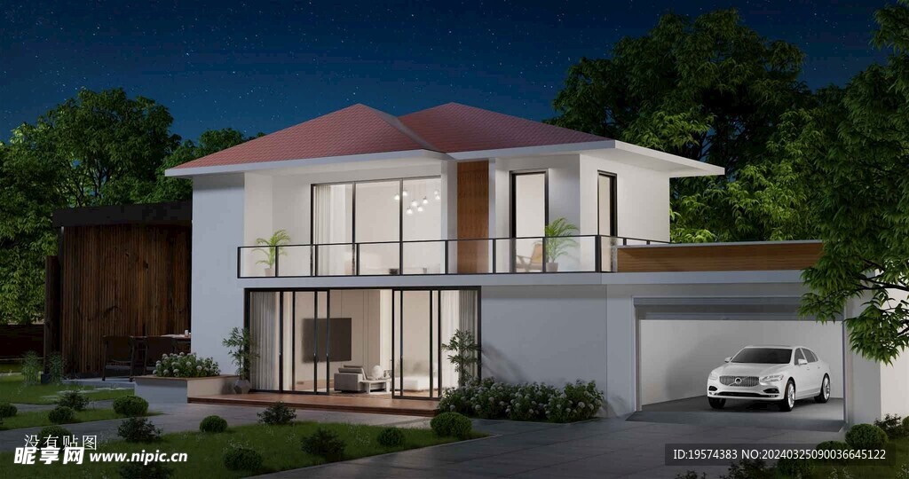 C4D模型 别墅