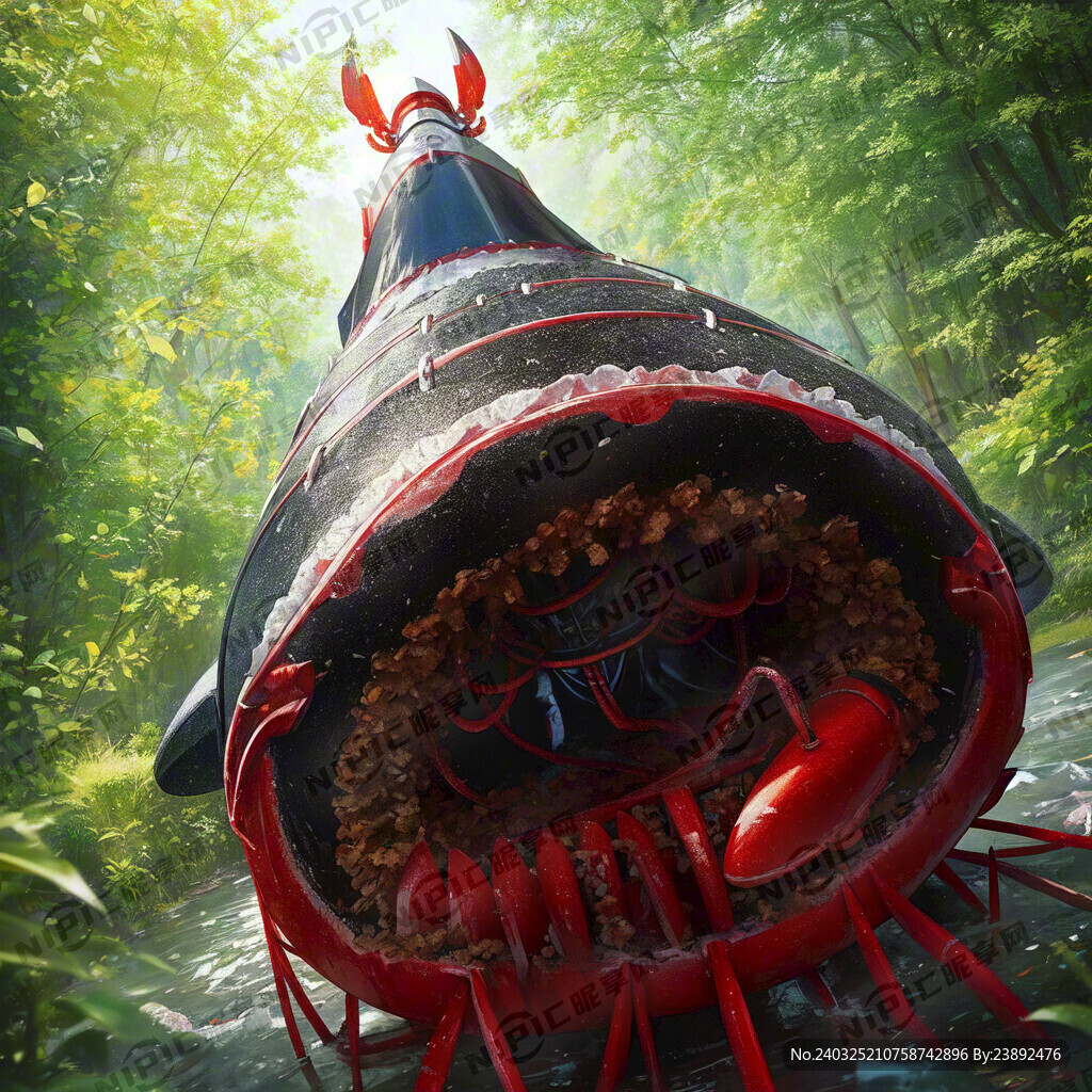 一个黑色的键盘一个龙虾