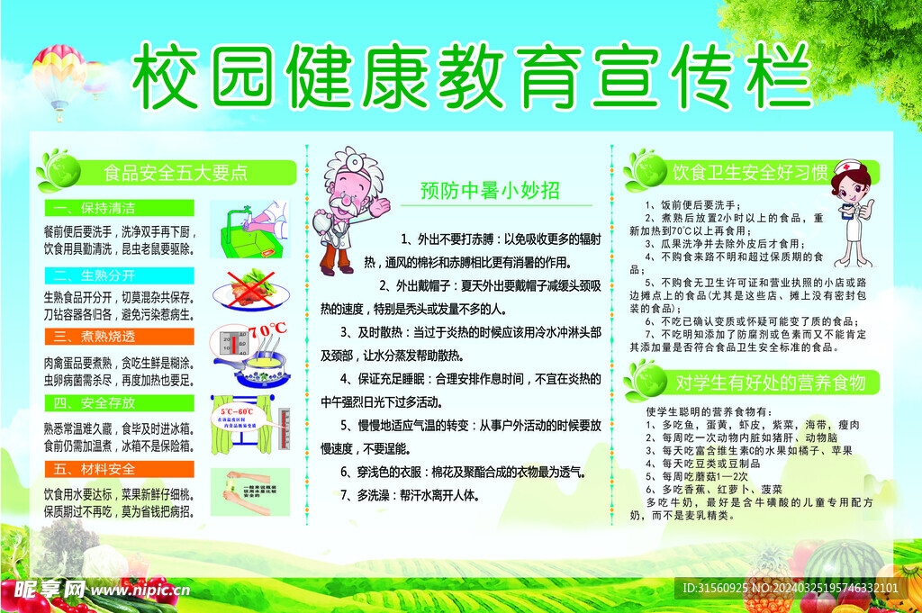 校园健康教育宣传栏