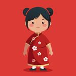 穿梅花花纹的国风旗袍6月大小女
