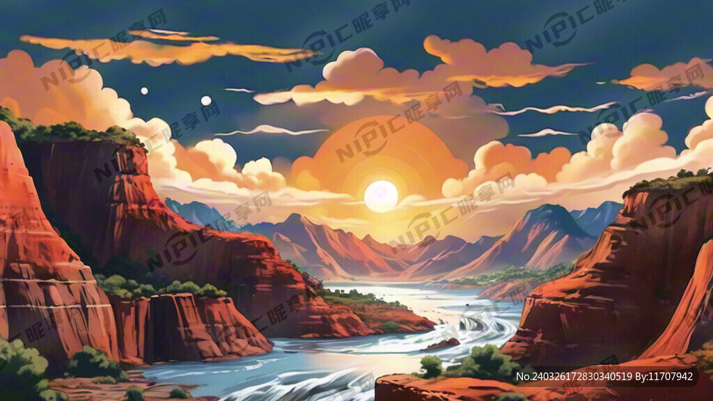 赤水丹霞简笔画