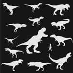 恐龙动物剪影