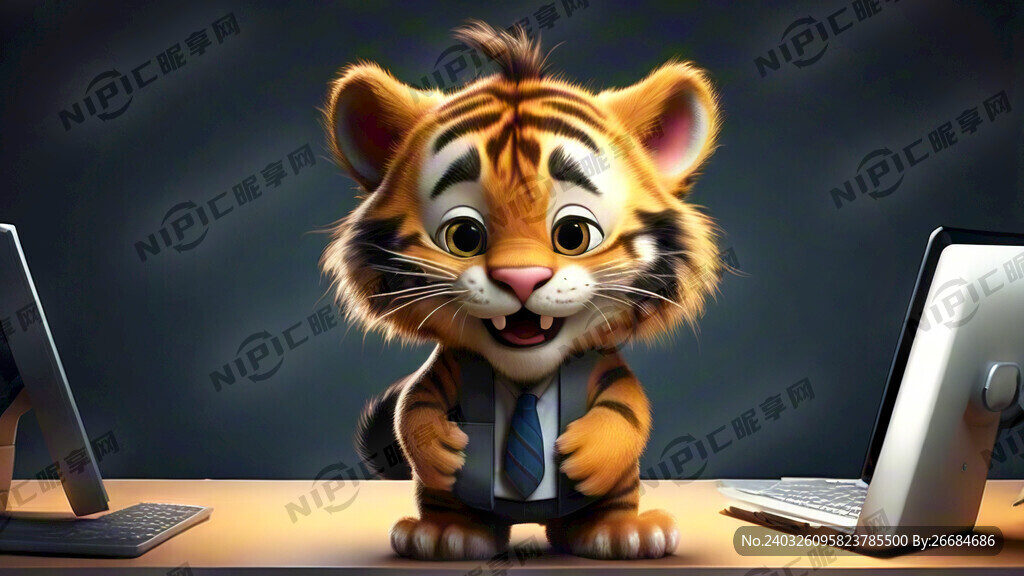 卡通小老虎 程序员