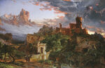 城堡 油画