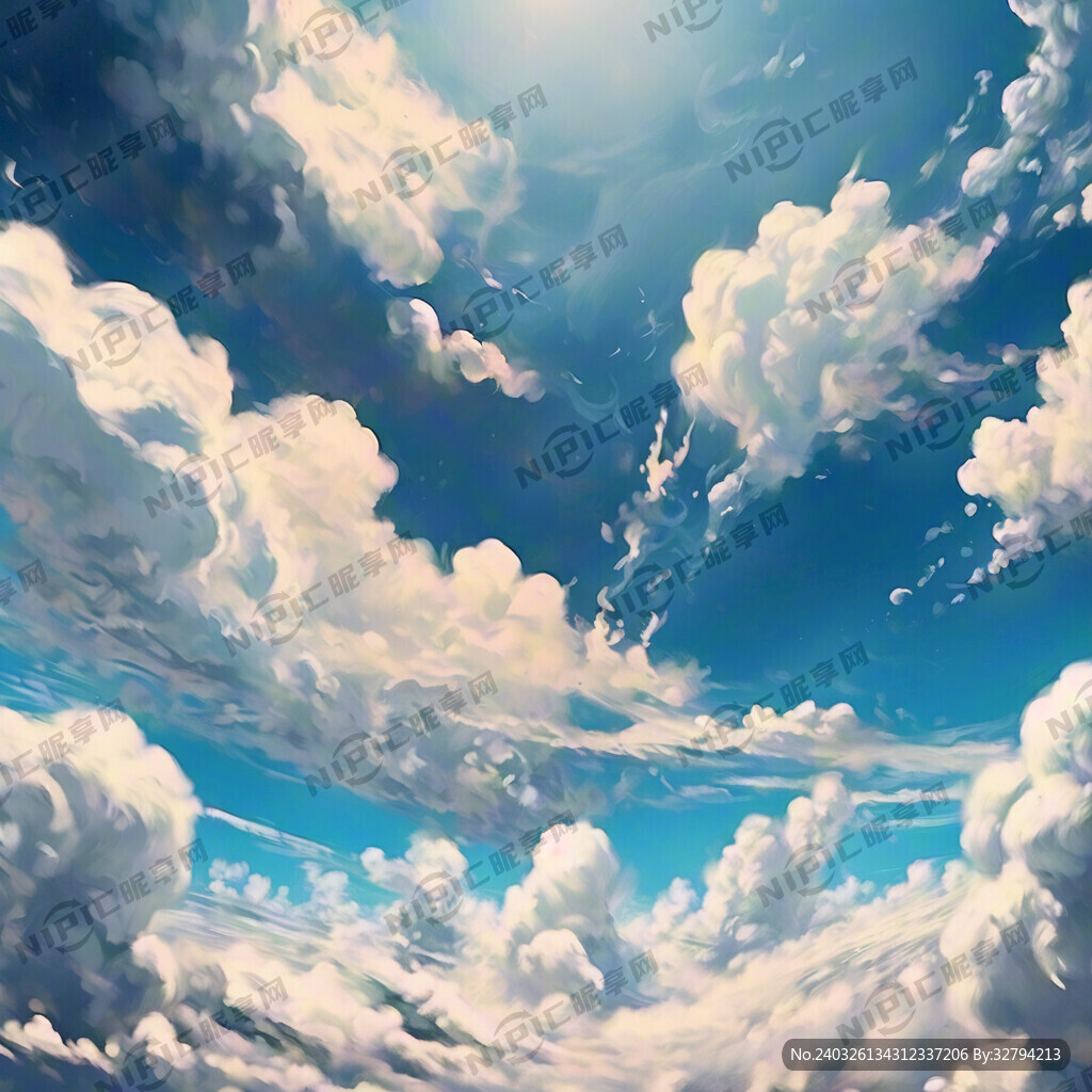 白色天空 白云 整体色调偏白