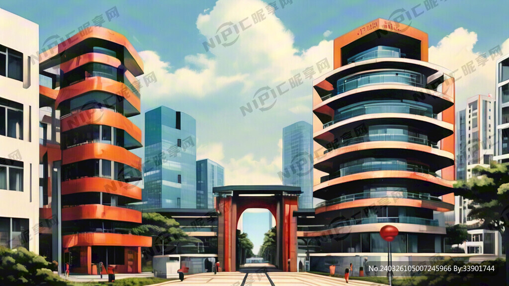 东莞建筑插画 东莞城市建筑