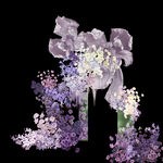 紫色花艺婚礼效果图