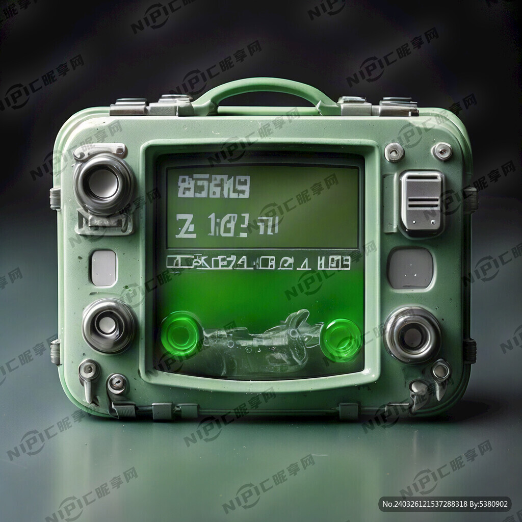 绿色 电池箱  液晶显示屏