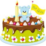 矢量生日蛋糕图标素材