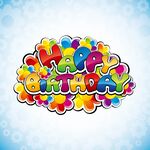 矢量彩色生日字母素材