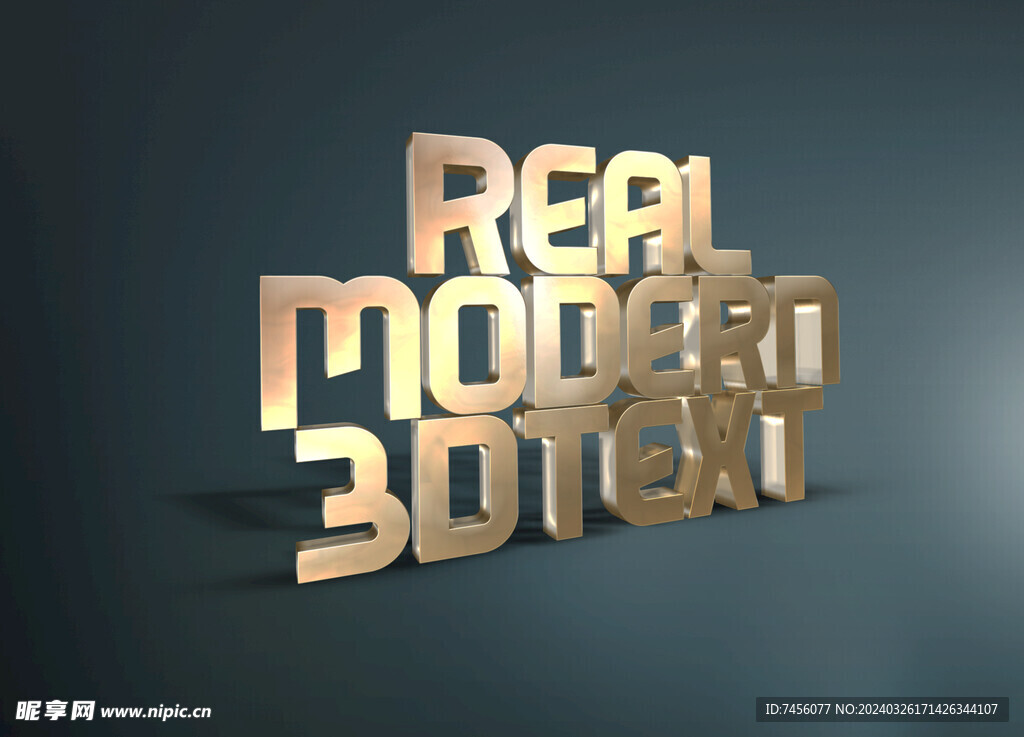 3D立体效果字样机模版